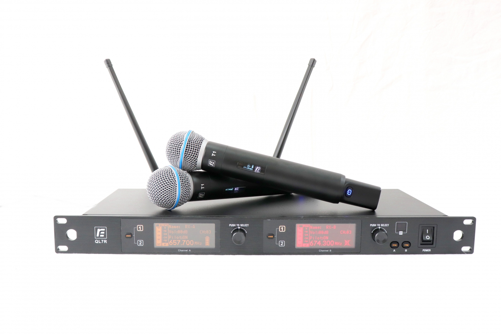 RFIntell QL7R/T1-B 720,500-754,000 МГц 2-канальная радиосистема с 2-мя ручными микрофонами в Екатеринбурге
