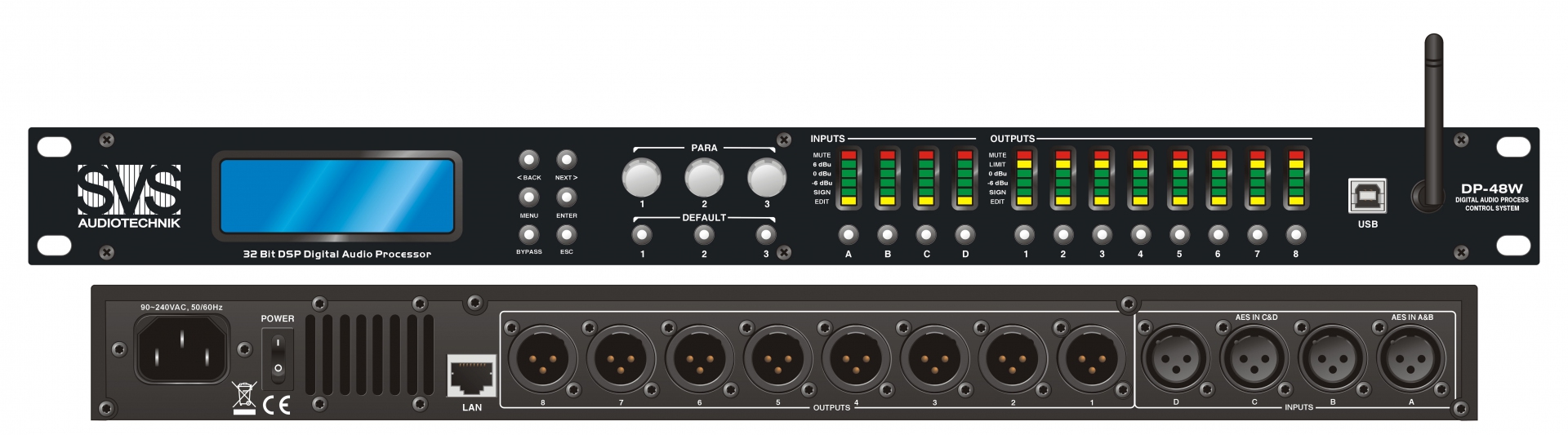 SVS Audiotechnik DP-48W Цифровой процессор: 4 входа 8 выходов в Екатеринбурге