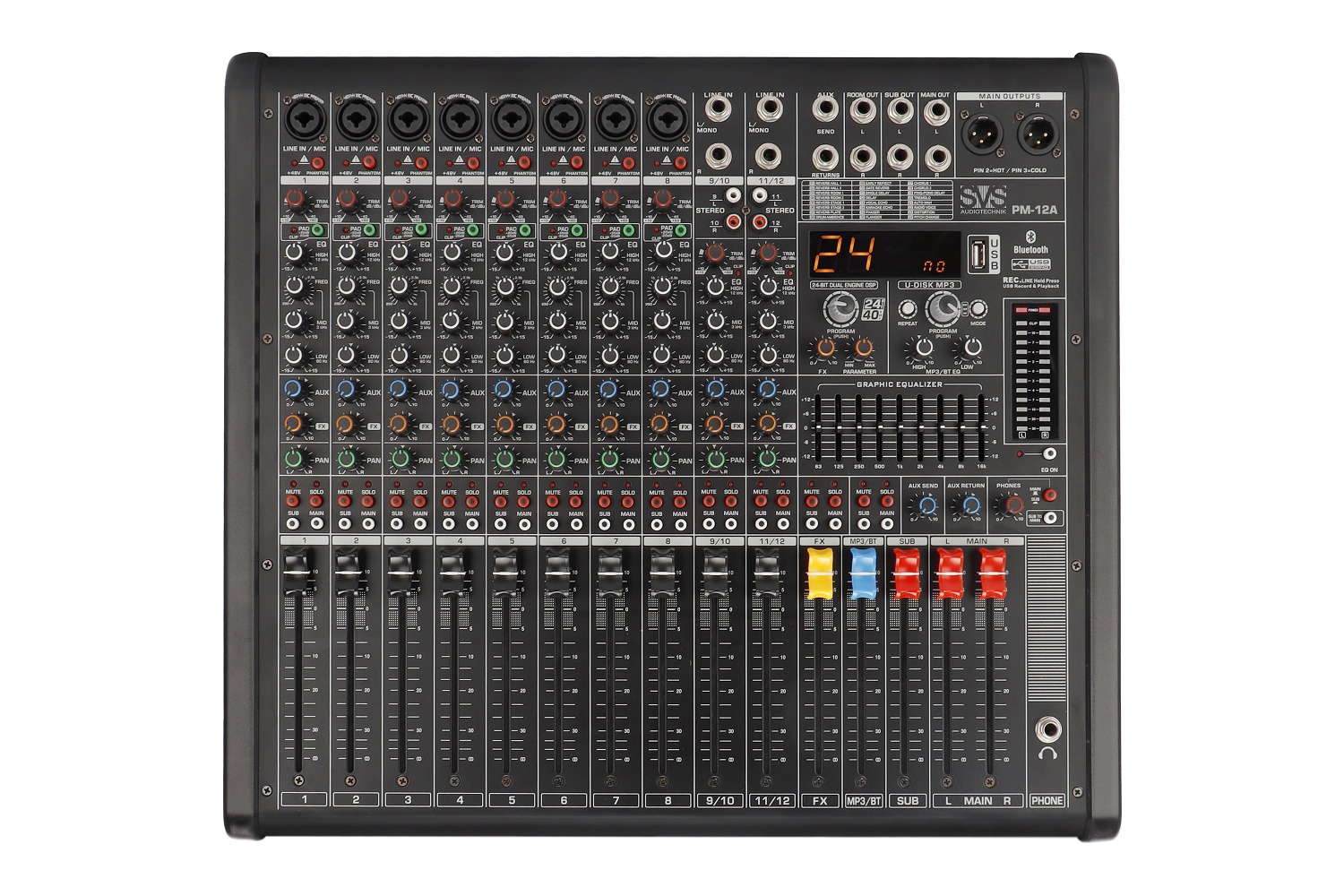 SVS Audiotechnik mixers PM-12A Активный аналоговый микшерный пульт, 12-канальный в Екатеринбурге